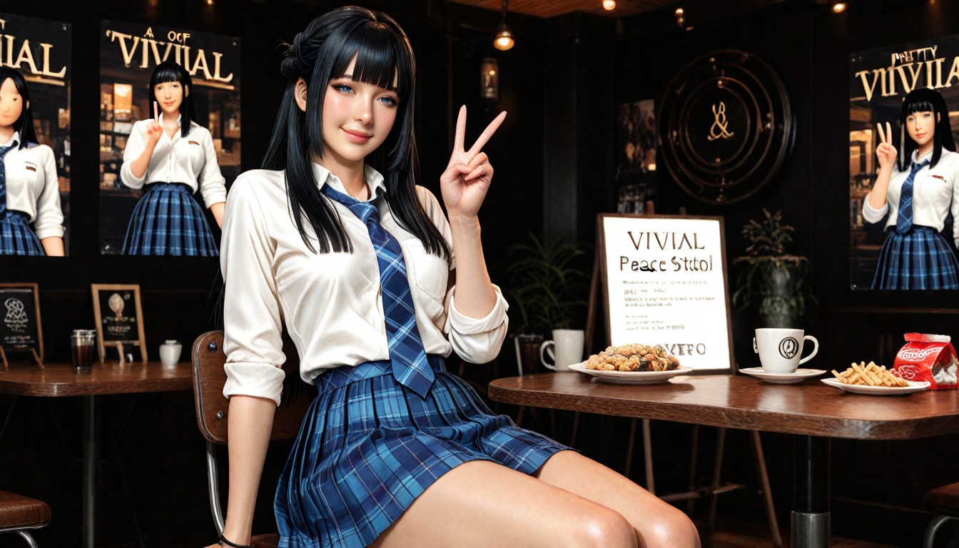 Bangs, Cinematic, Black Hair Hentai AI Porn