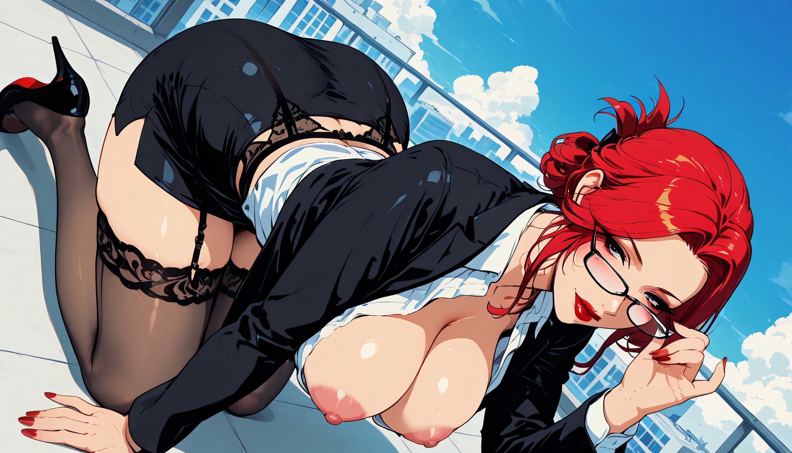 From Above, Oblique Angle, 18+ Hentai AI Porn