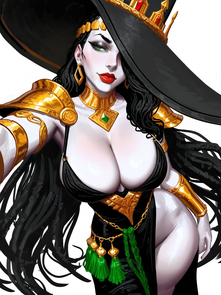 Black Eyeliner, Black-raven-color Hair, 25+ Hentai AI Porn