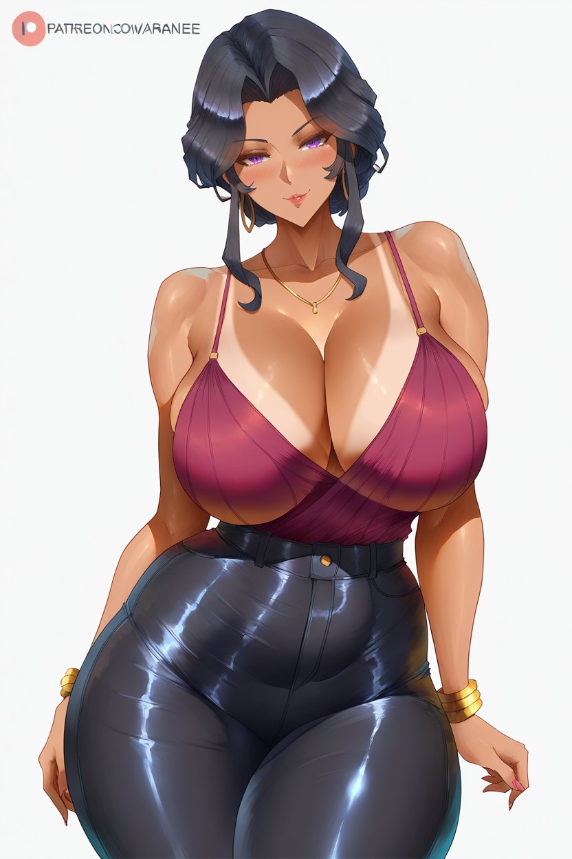 Woman, Looking At The Viewer, Black Hair Hentai AI Porn