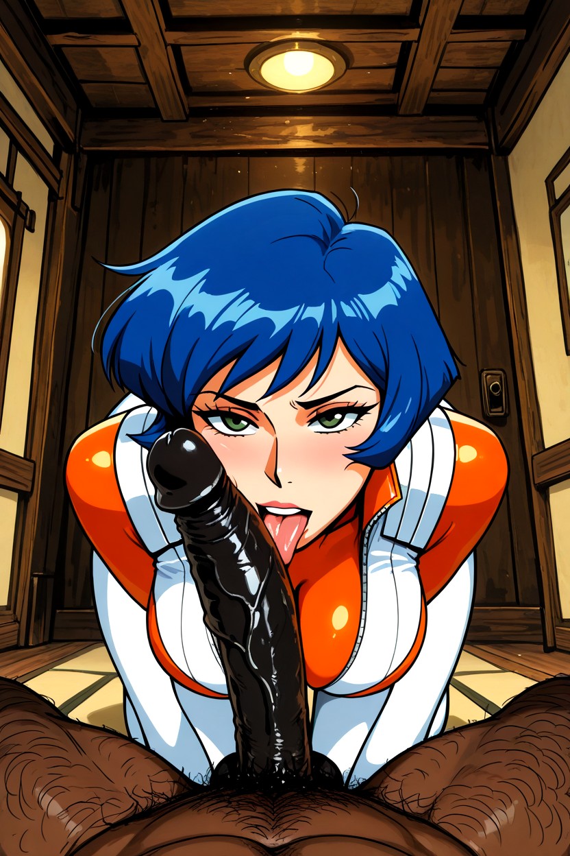 Cuerpo Completo, 1 Persona, Blue Hair Hentai IA