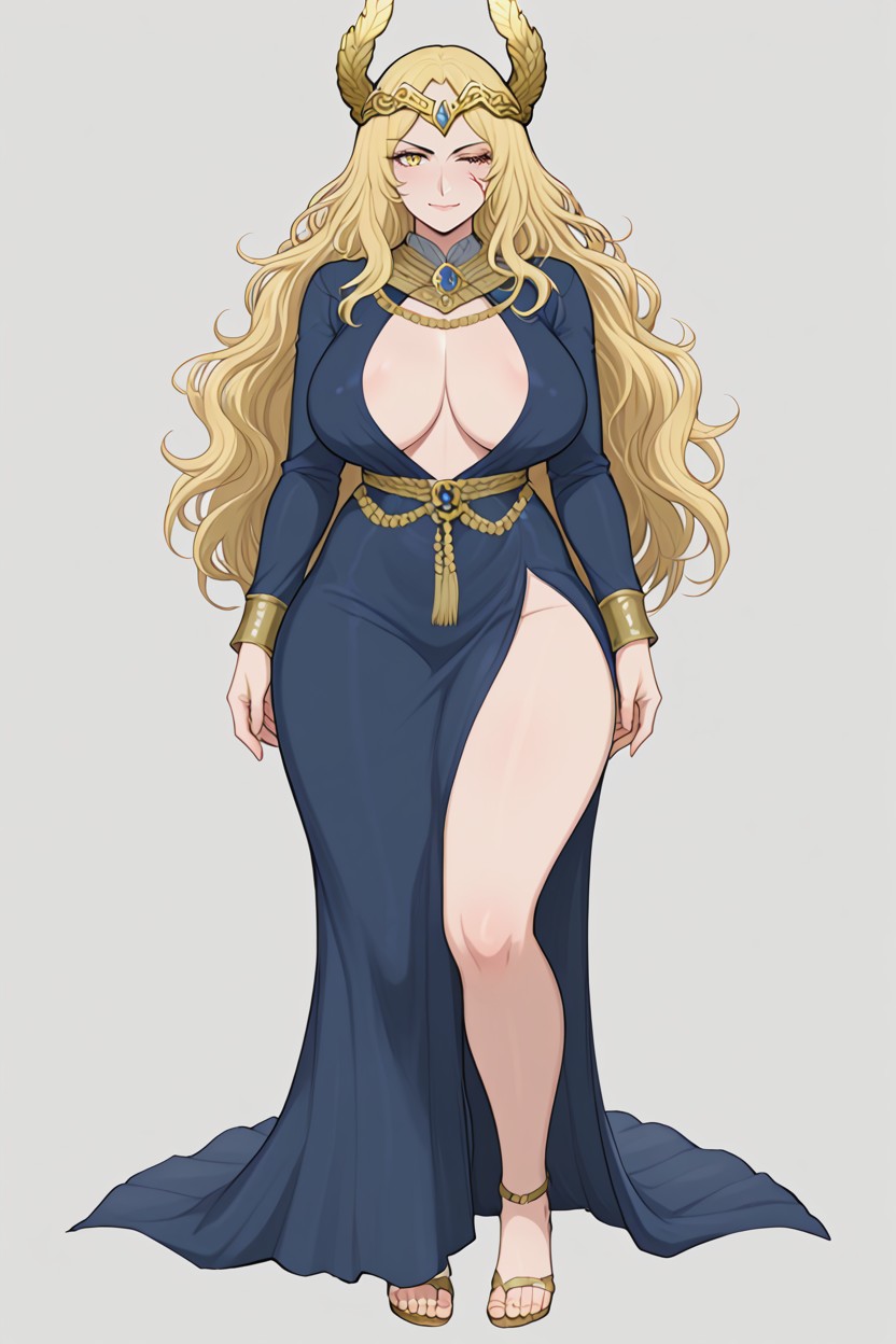 Massive Breast, Simple Background, Queen Marika From Elden Ring Hentai AI Porn