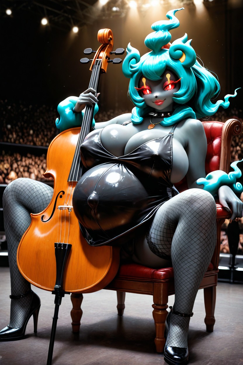 Massive Breast, Marshadow Pokemon, Fishnet Stockings Hentai AI Porn