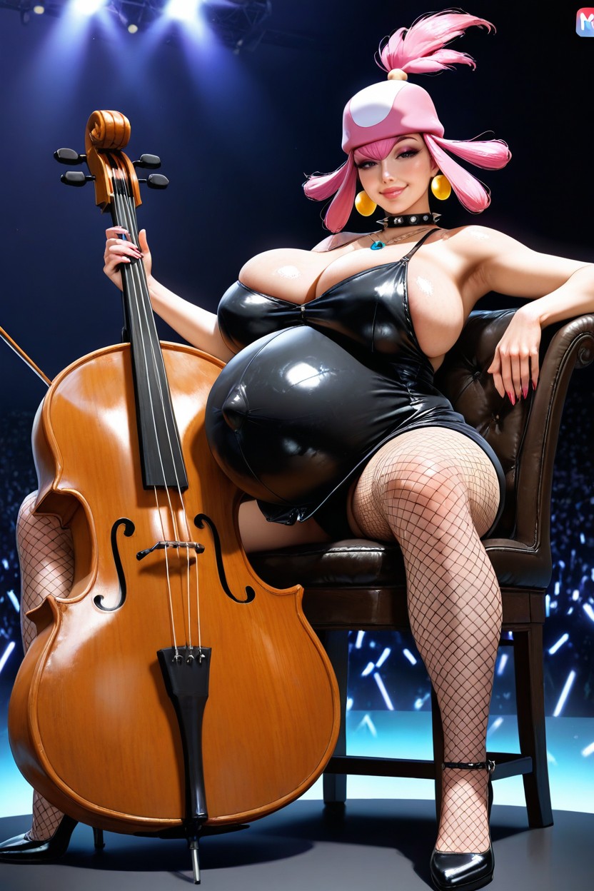 Looks At The Viewer, Long Eyelashes, Puffy Bimbo Lips Hentai AI Porn