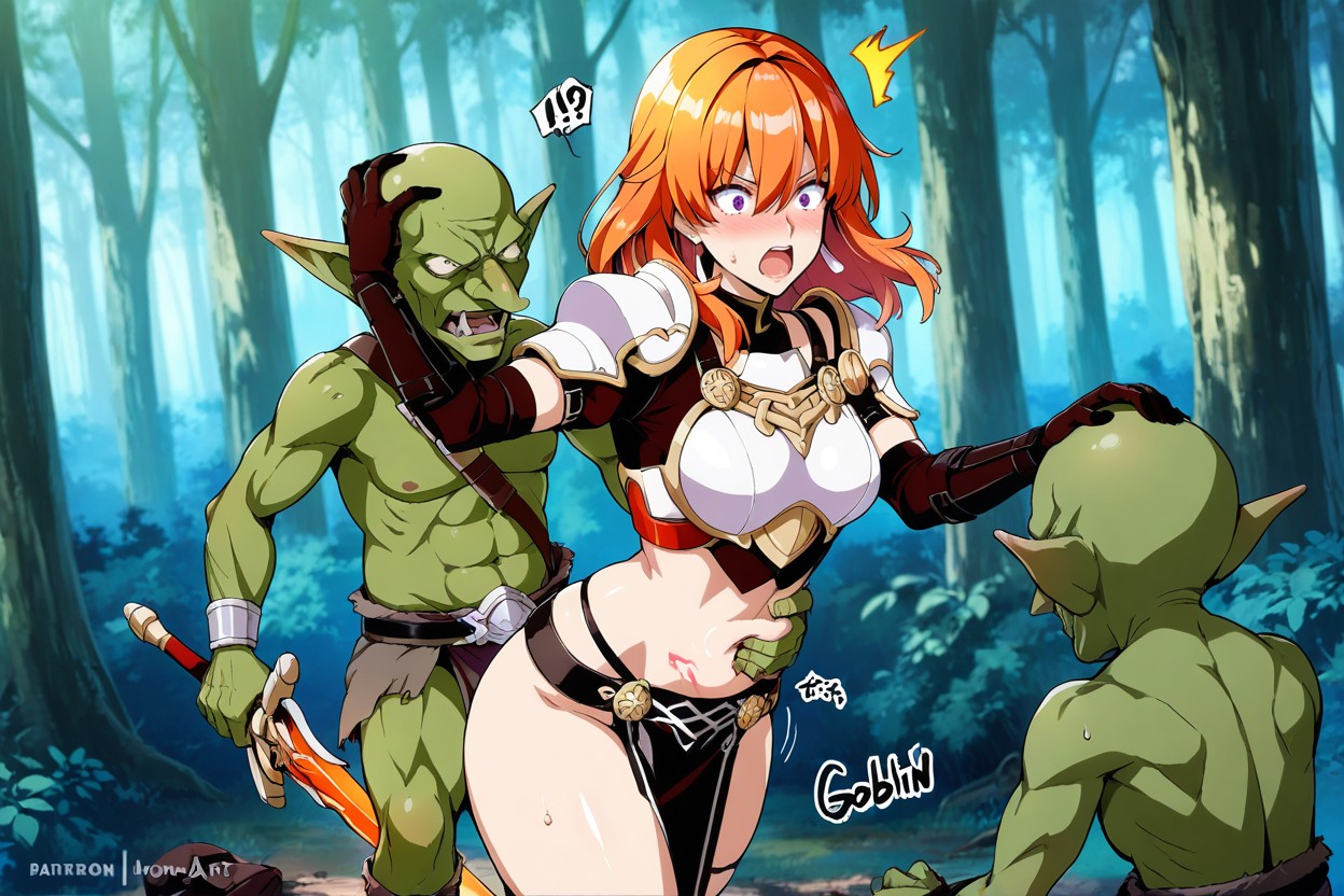 Shocked, Only Tow Character, Goblin In Loincloth Hentai AI Porn