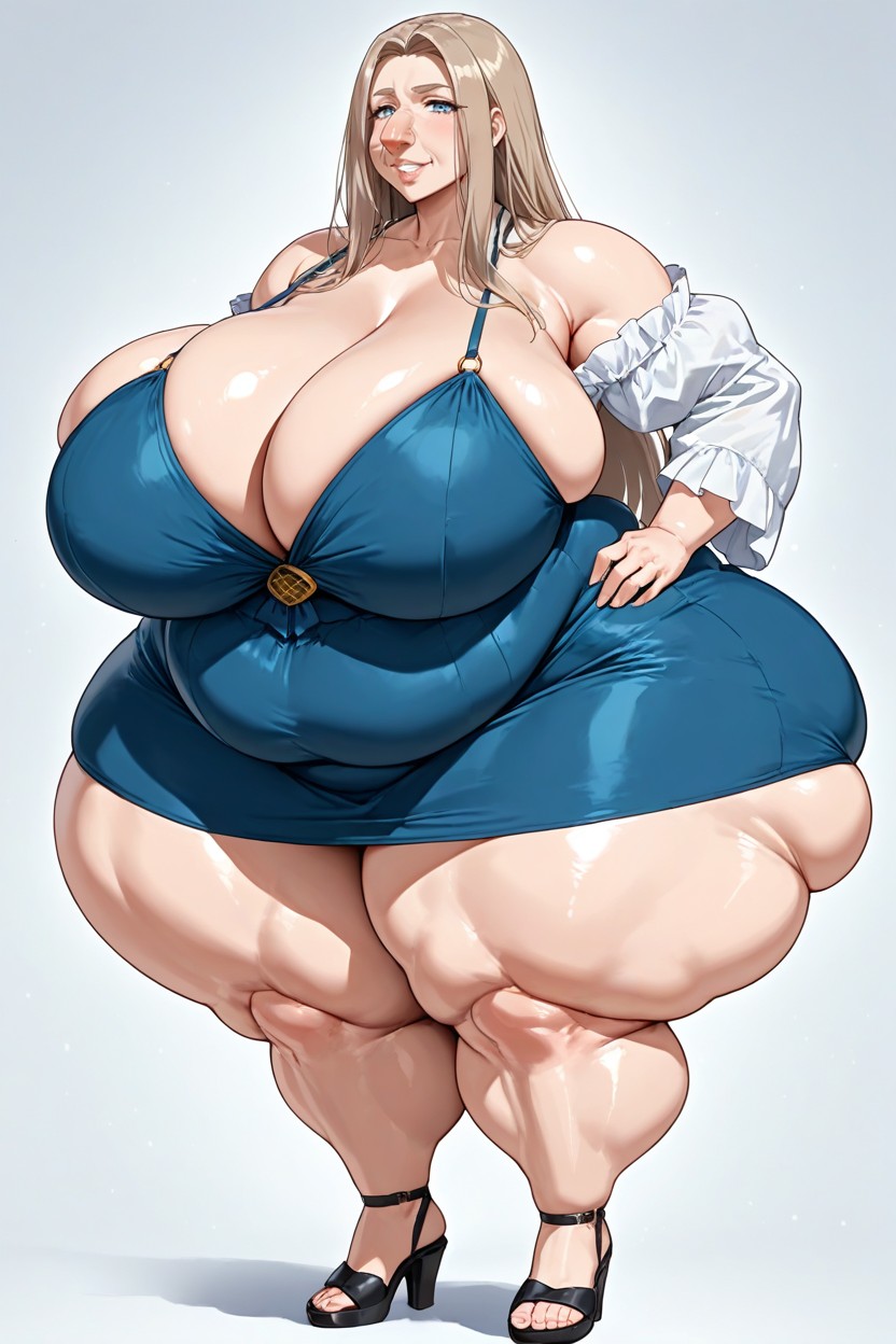 Thick Calves, Shoulder Length Hair, Very Big Nose Hentai IA