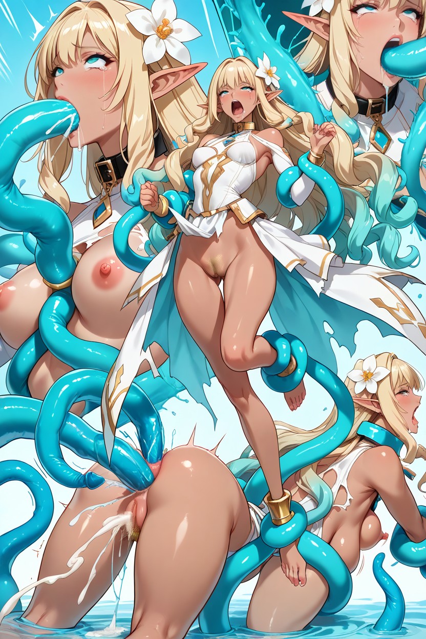 Soft Reflexion, Spreading Toes, Collar Hentai AI Porn