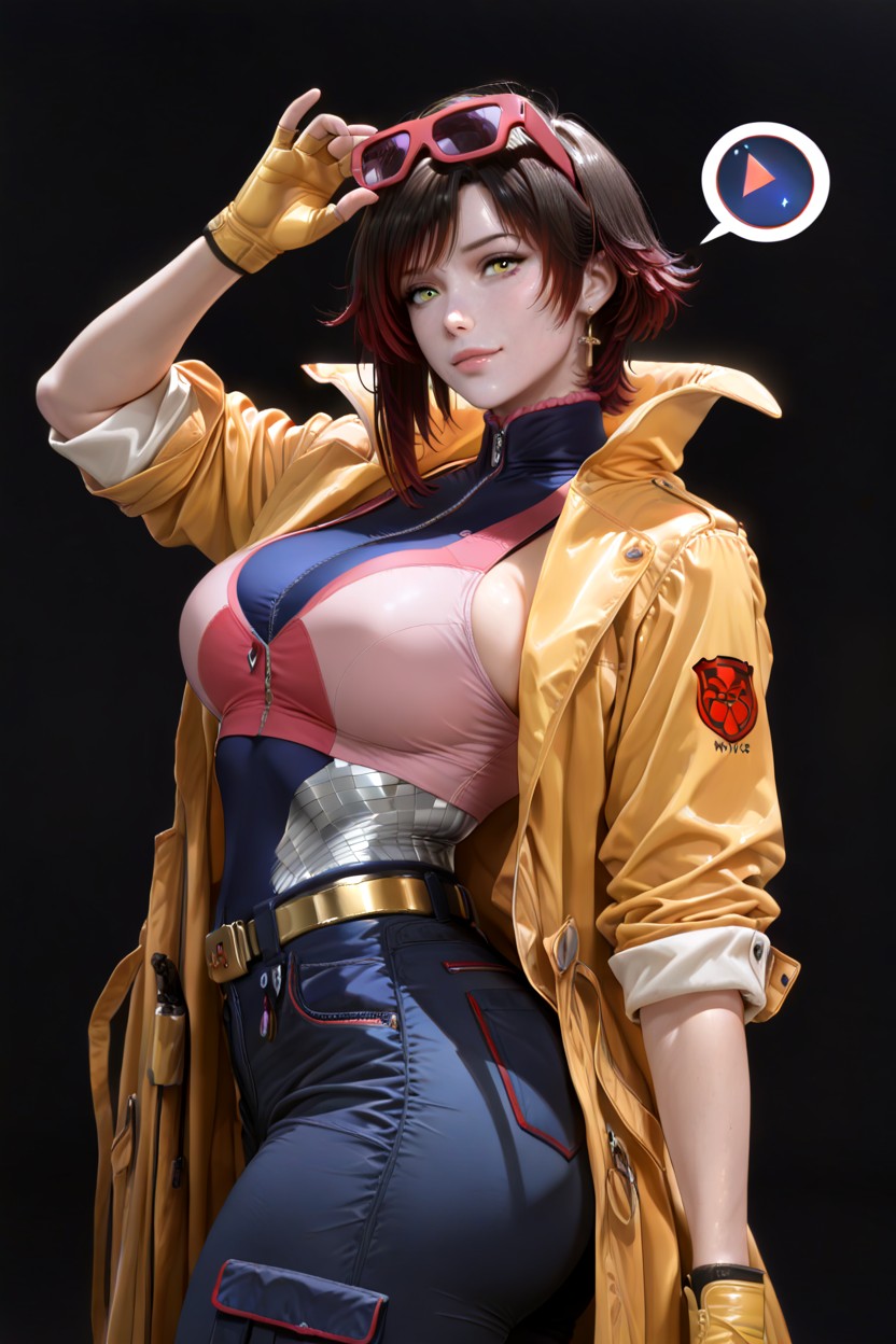 Lightly Tousled Hair, Rolled-up Sleeves, High Collar Hentai AI Porn