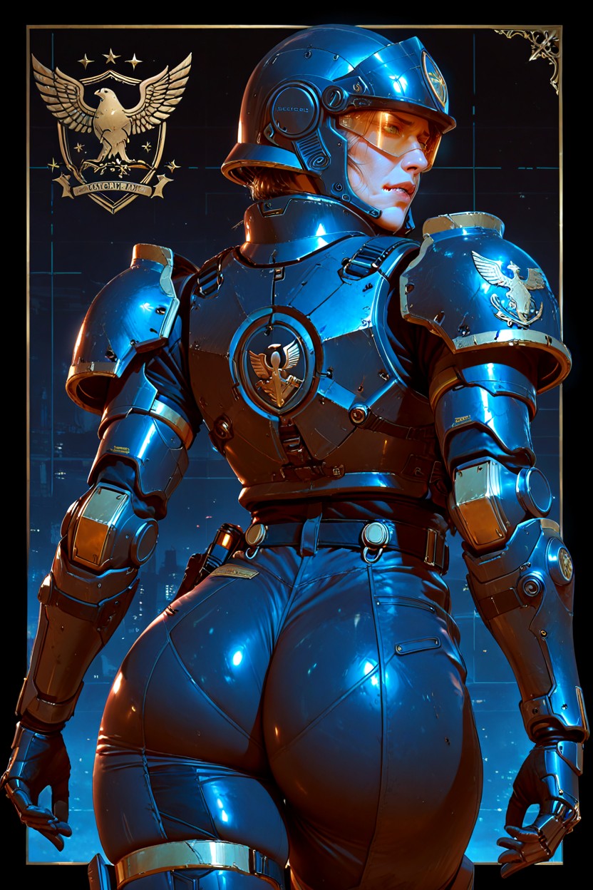 30+, Broad Tinted Visor, Ass Bigger Than Torso Hentai AI Porn