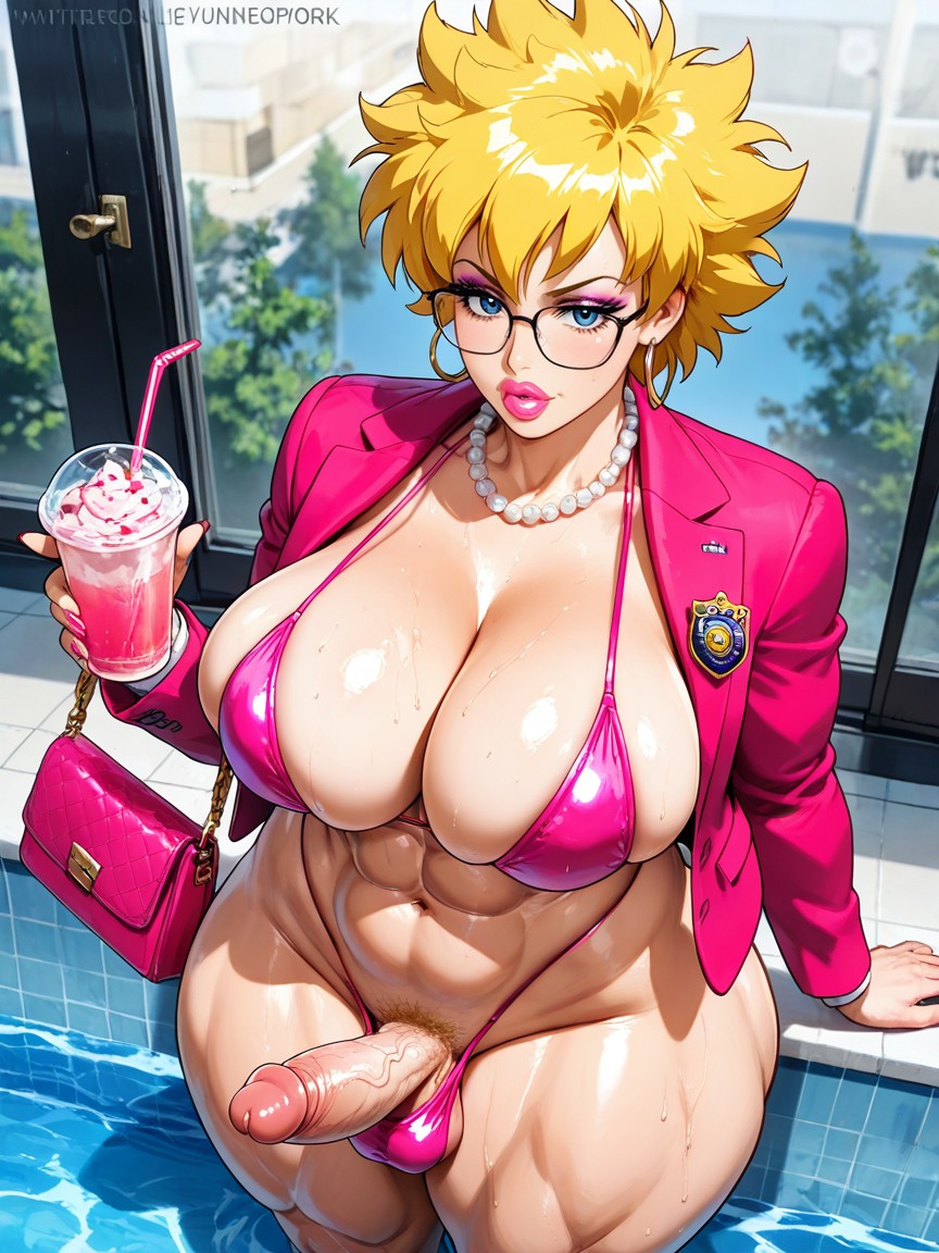 Blond Hair, Glasses, Feminist Hentai AI Porn