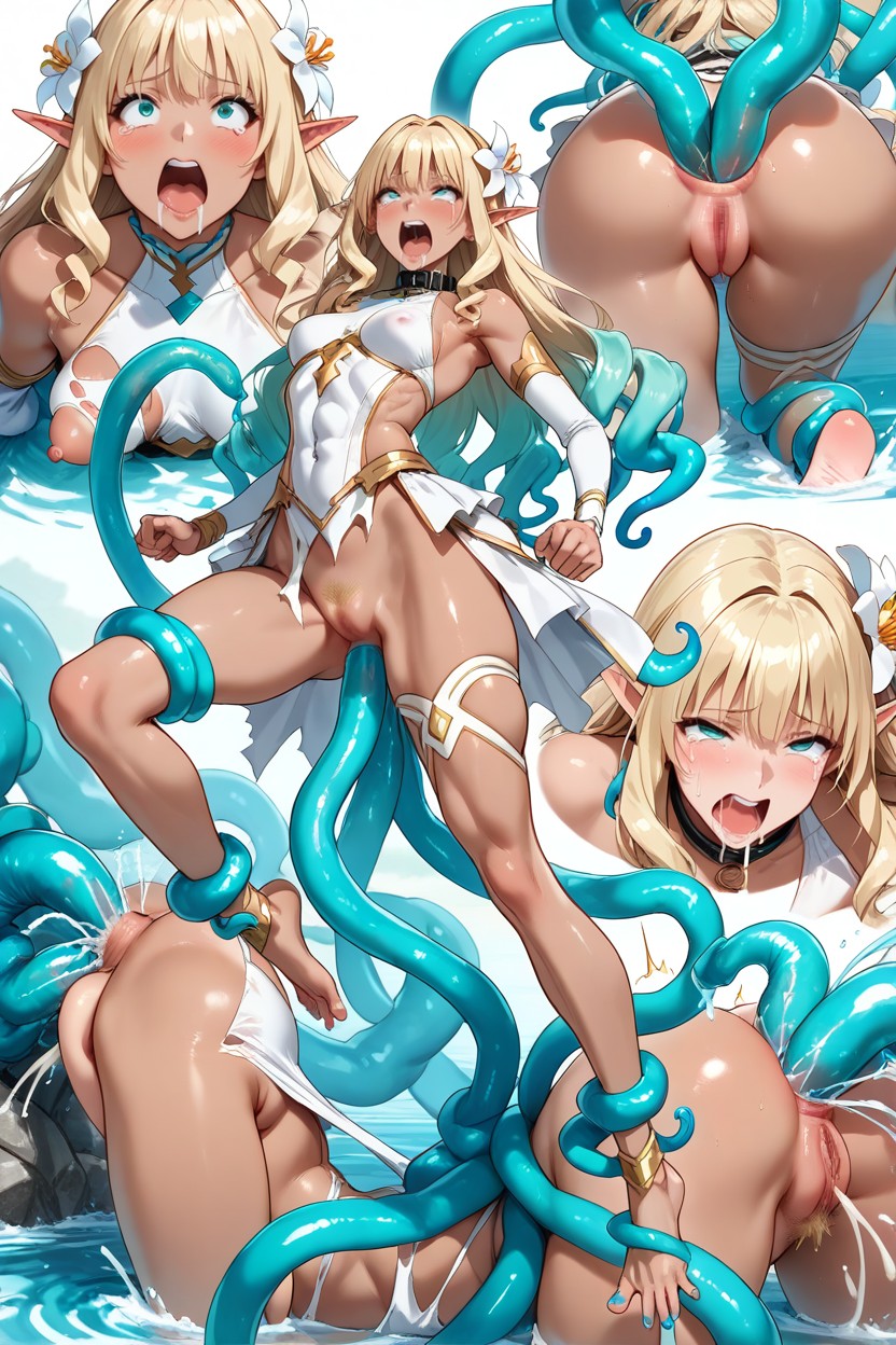 Beautiful Feet, Detailed Vagina And Pubes, Satured Colors Hentai AI Porn