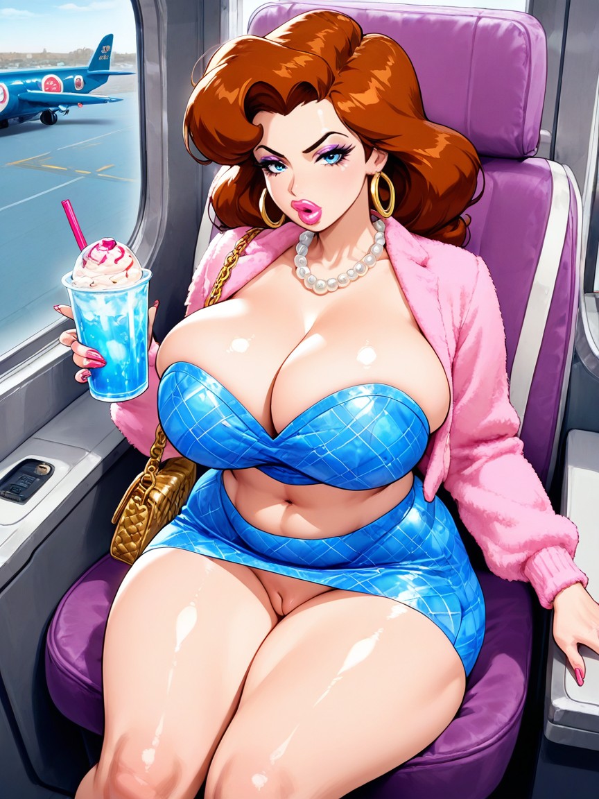 Peg Pete From Goof Troop, Hoop Earrings, Cartoon-style Hentai AI Porn