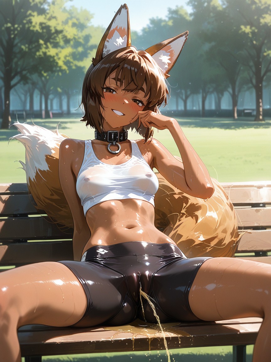 Small Breasts, Crop Top, Erect Nipples Hentai AI Porn