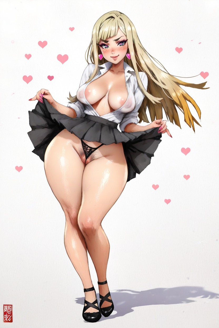 Large Ass, Medium Breasts, Kanabun Art Style Hentai AI Porn