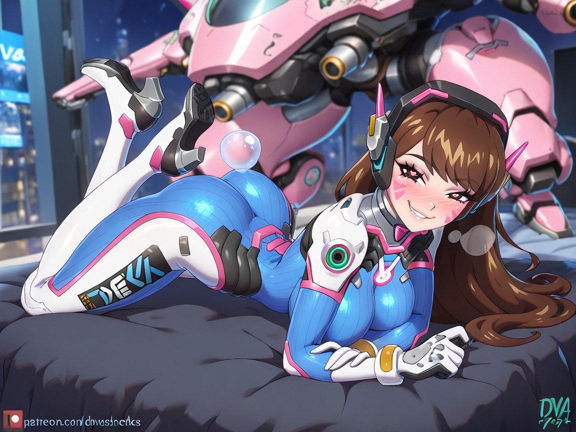 Breasts Covered, On Black Bed, Perfect Face Hentai AI Porn
