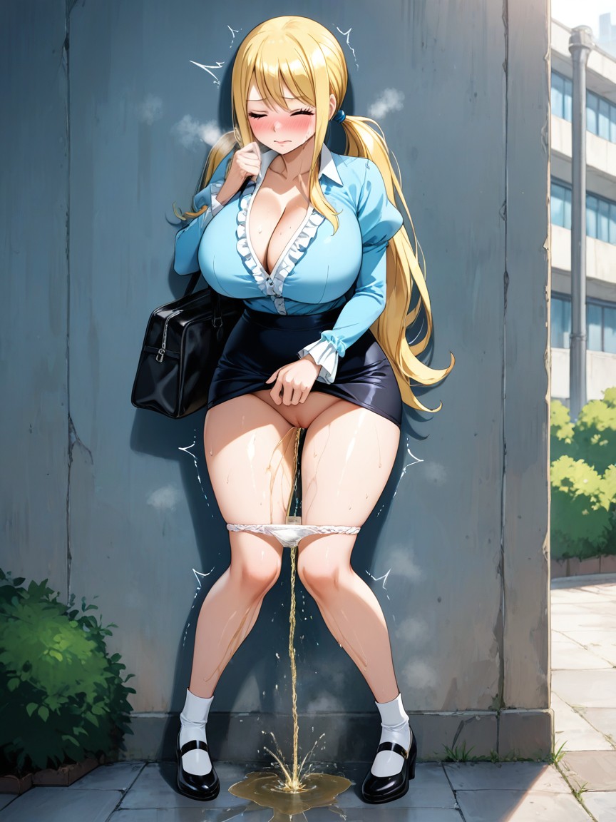 Long Sleeves, Wince, Shirt Tucked In Hentai AI Porn