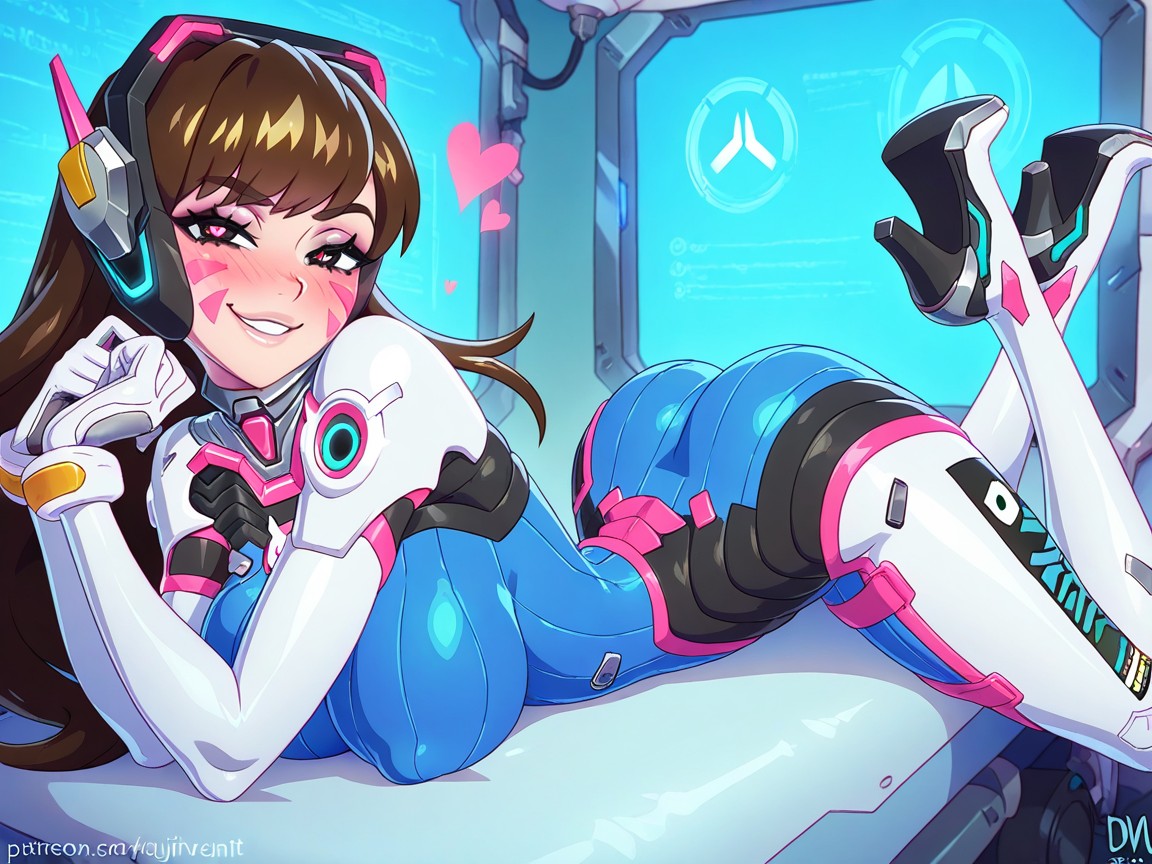 Laying On Her Stomach, Rounded Ass, Side View Hentai AI Porn