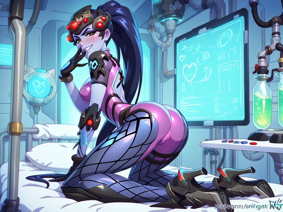 High Heels, Legs Open, Heart Eyes Hentai AI Porn
