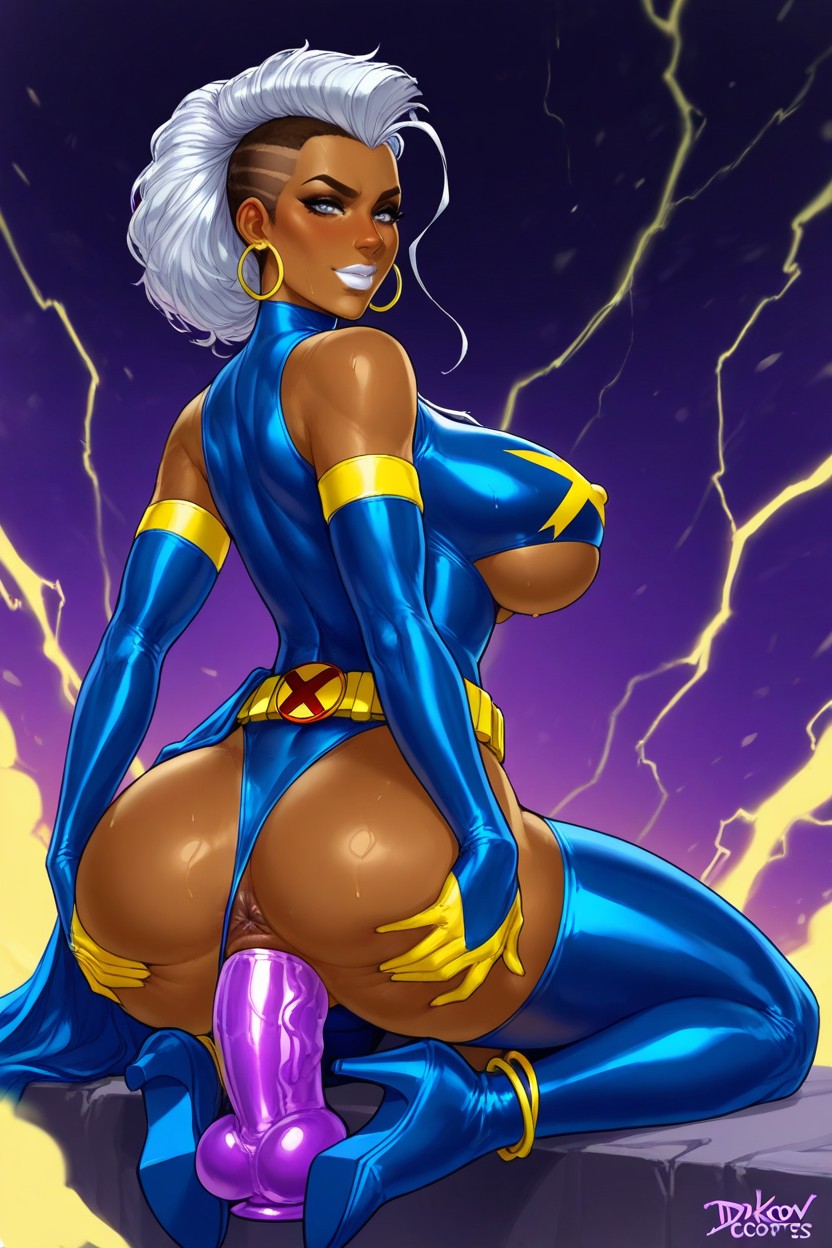 Breast Neckline, With Bare Thighsrings On The Sides, Krekkov Art Style Hentai IA