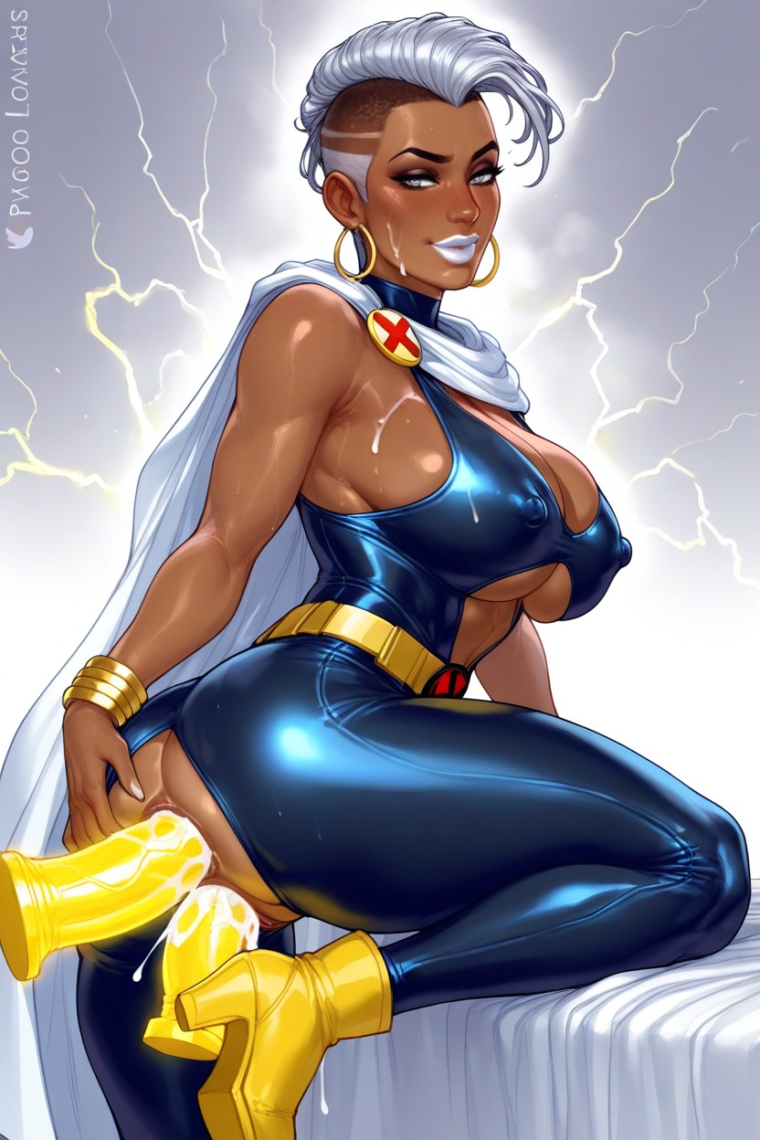Gold X-men Belt, Outfit With Vagina_ring, Spreading Ass Hentai AI Porn