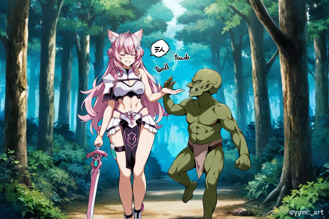 Female Hold Sword, Day, Sound Effect Hentai AI Porn