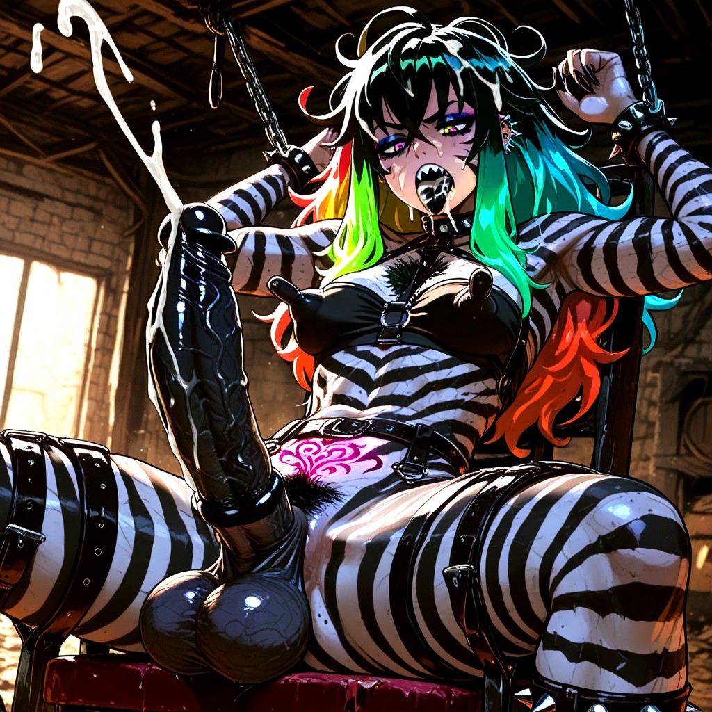 Body Harness, Clutter, Black Pussy Hentai AI Porn