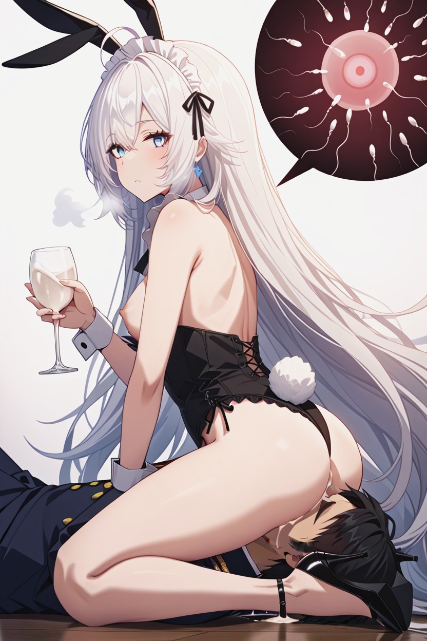 Be Out Breath, Pissing, Very Long Side Hair Hentai AI Porn