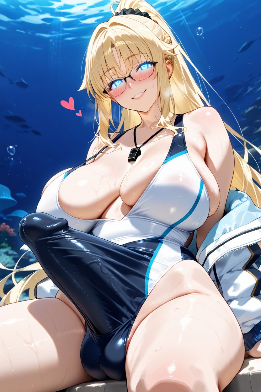 Giant Erect Penis Under Clothes, Form-fitting And High, She Has On A White Light Jacket/windbreaker Hentai AI Porn