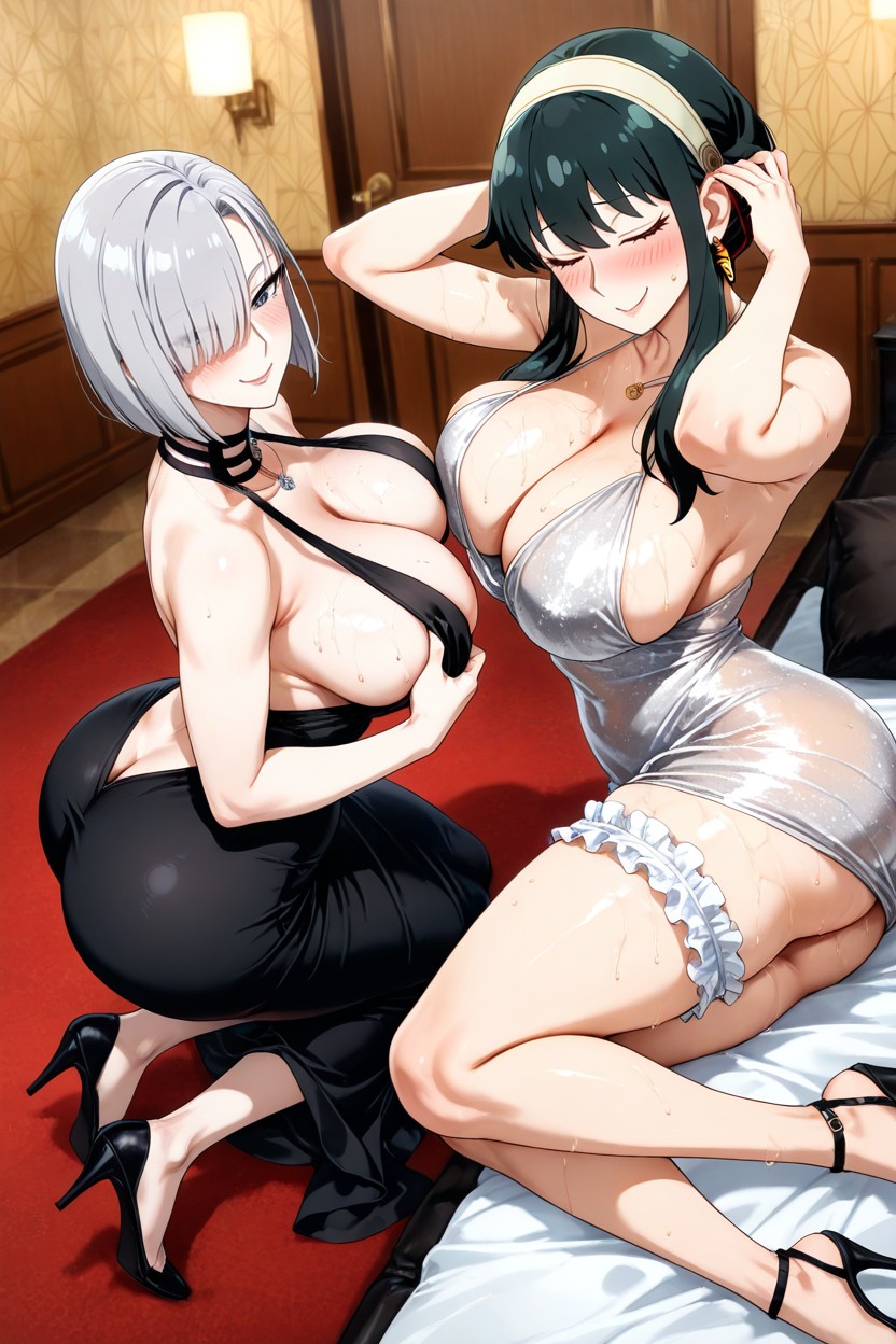 Wide Hips, Necklace, Massive Breasts Hentai AI Porn