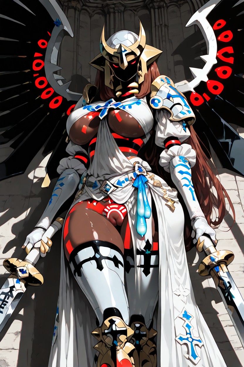Dark Brown Skin, Angel Wings, Smile Hentai AI Porn