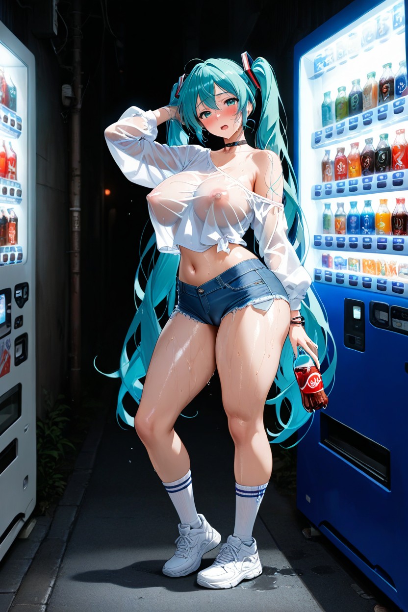 Choker, Large Areola, Head Tilt Hentai AI Porn