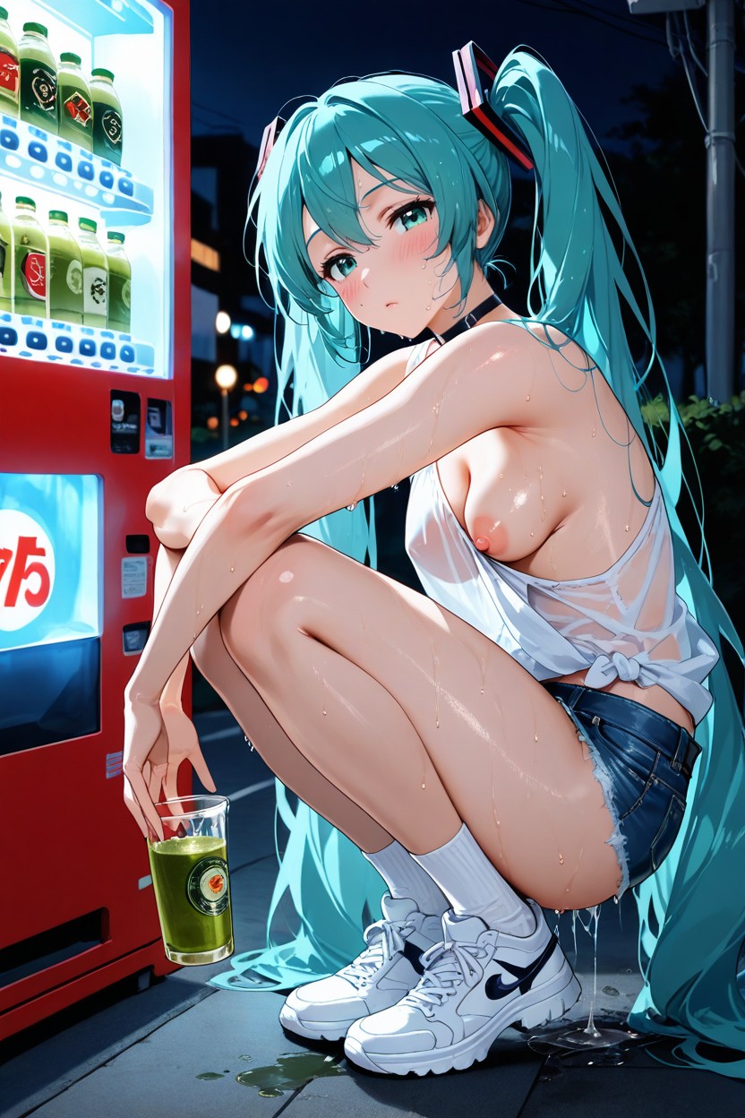 Pechos Pequeños, Blush, Dark Hentai IA
