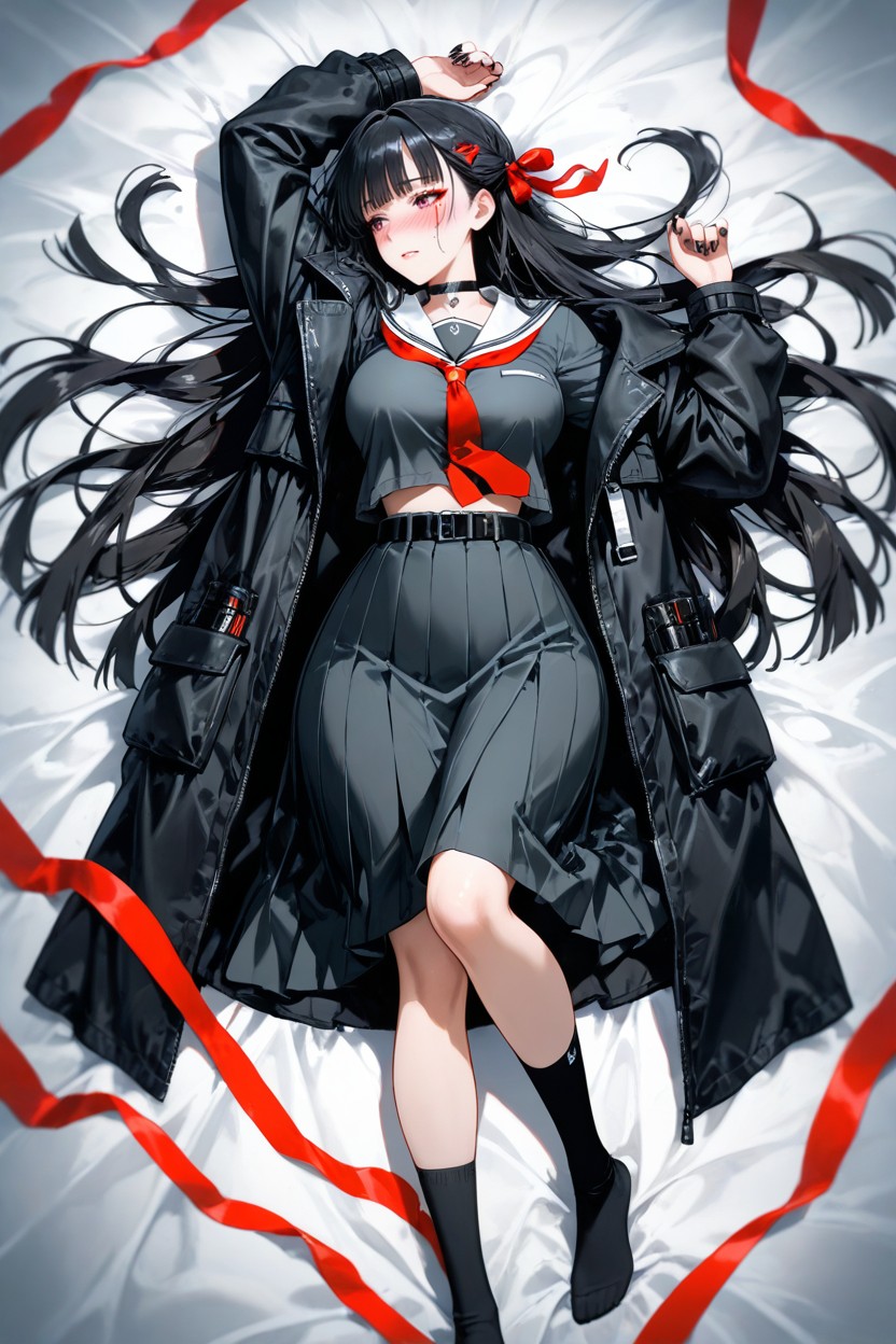 Belt, Girl, Side View Hentai AI Porn