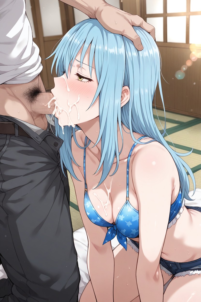 Breasts In View, Yellow Eyes, Side-by-side Hentai AI Porn