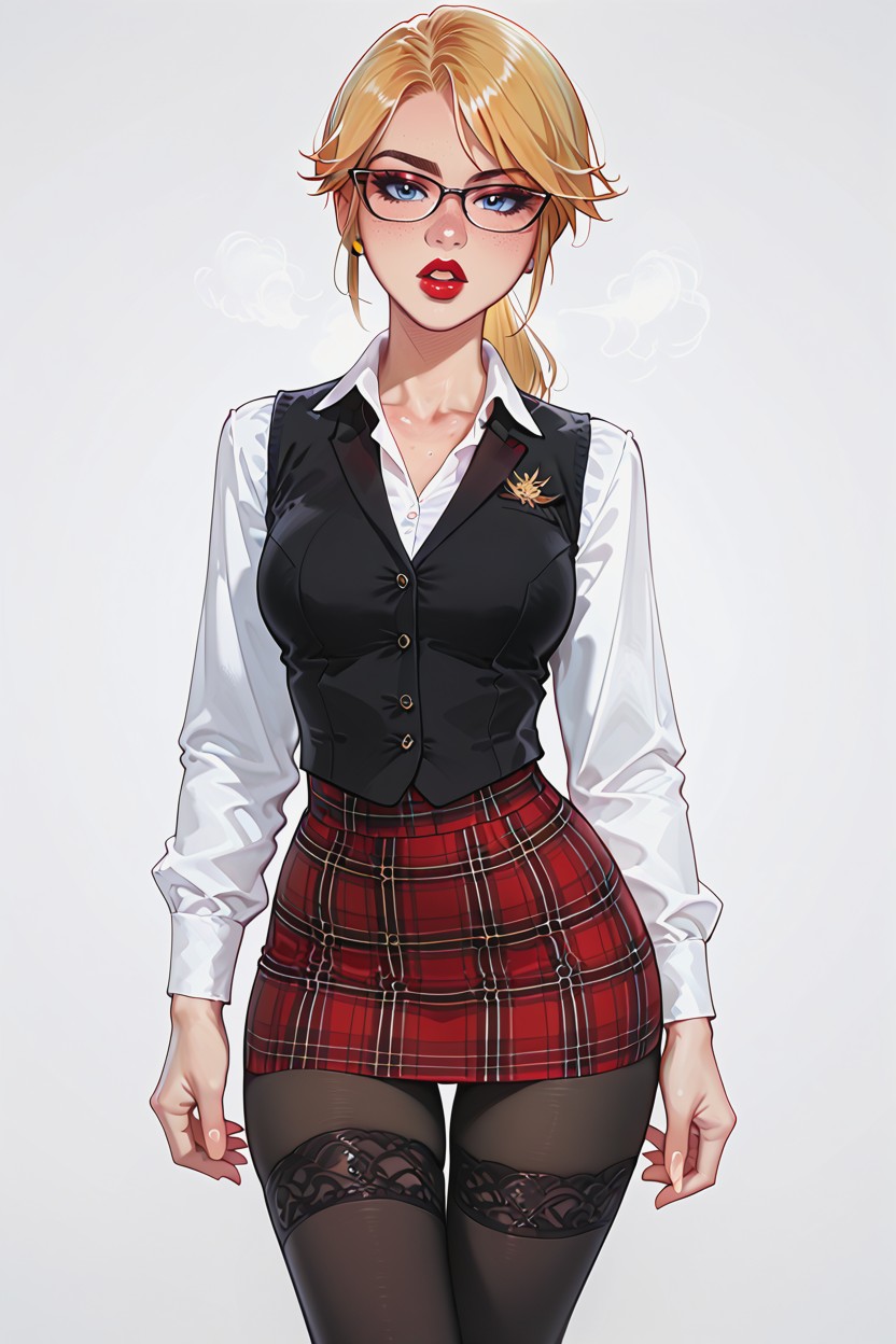 Ponytail, Sexually Aroused Facial Expression, 25+ Hentai AI Porn