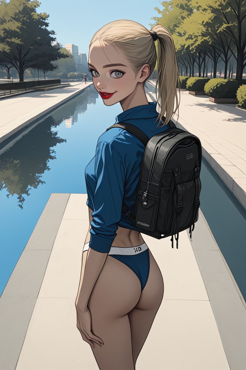 Backpack, Small Ass, Shorterleg Hentai AI Porn
