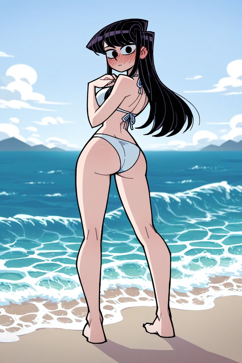 Ultra Quality, Medium Breasts, White Bikini Hentai AI Porn