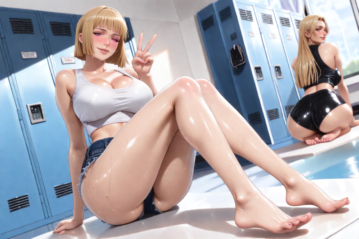 Defined Waist, Flushed Face, In Heat Hentai AI Porn