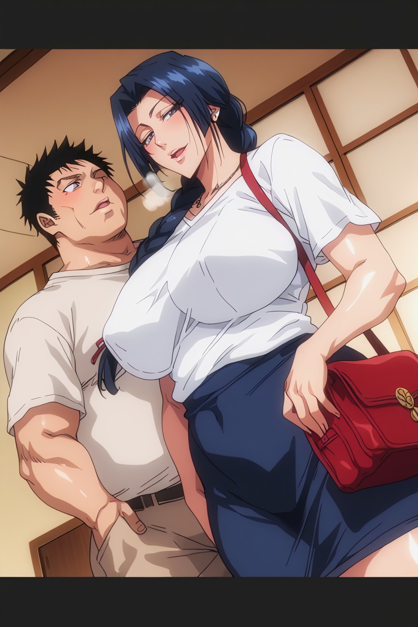 Unohana, Tall Fat Man Evil Expression, Ass Bigger Than Torso Hentai AI Porn