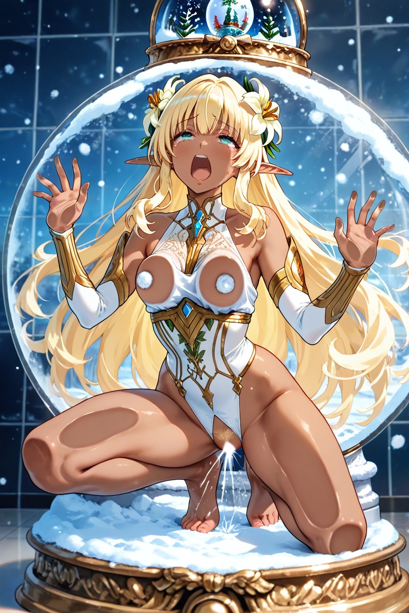 Masterful Aesthetic And Lighting, Insanely Long Wavy Hair, V-shaped Body Hentai AI Porn