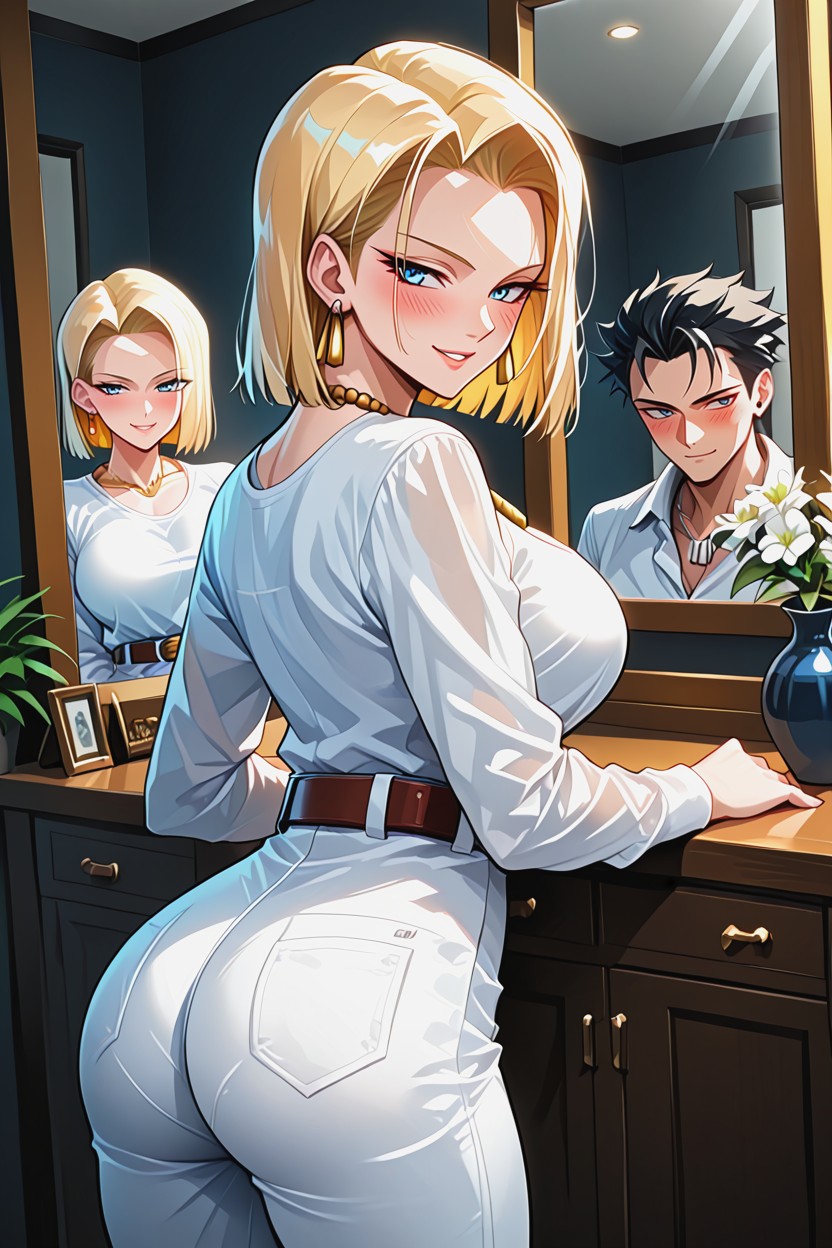 Necklace, Rounded Ass, Ass Hentai AI Porn