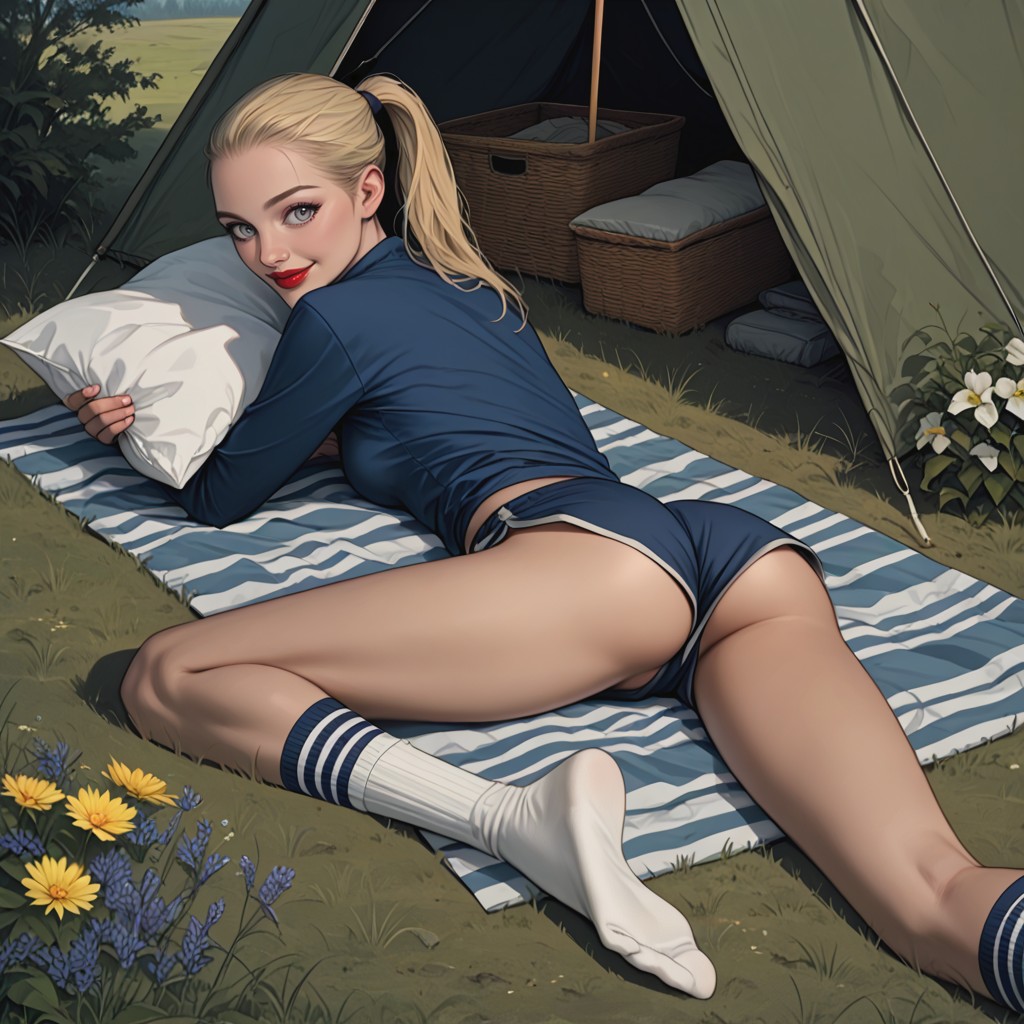 Flowers, Surprise, High Knee Socks Hentai IA