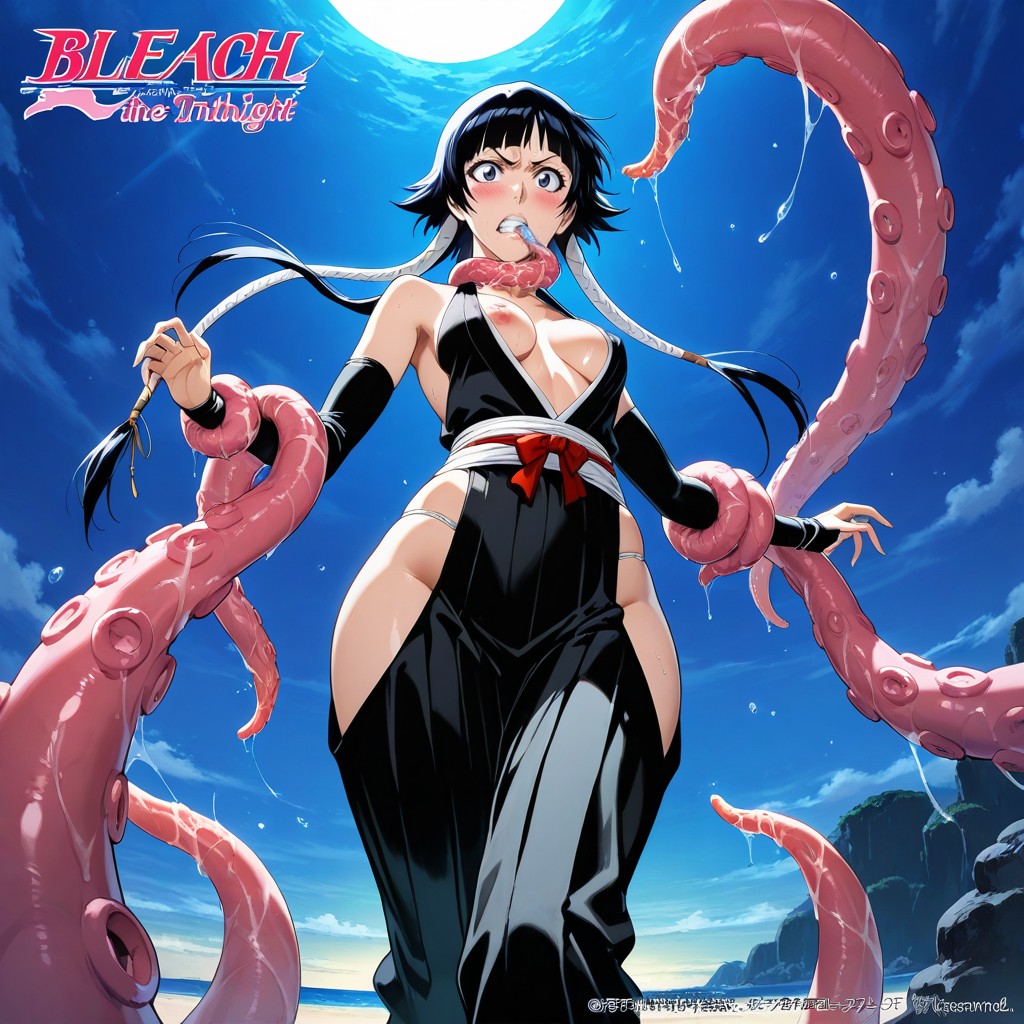Tentacles Grope Her From Behind, Tentacles Inside Her Mouth, Tentacles Sucking Hentai IA