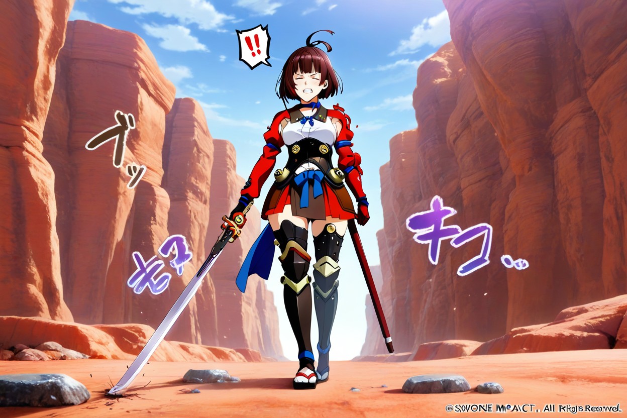 Walking In Canyon, Rear View, Clenched Teeth Hentai AI Porn