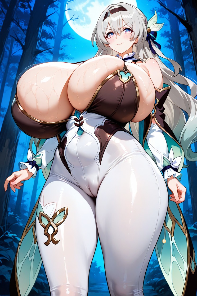 Low Lighting, Hyper Gigantic Breasts, Hyper-enormous Breasts Hentai AI Porn
