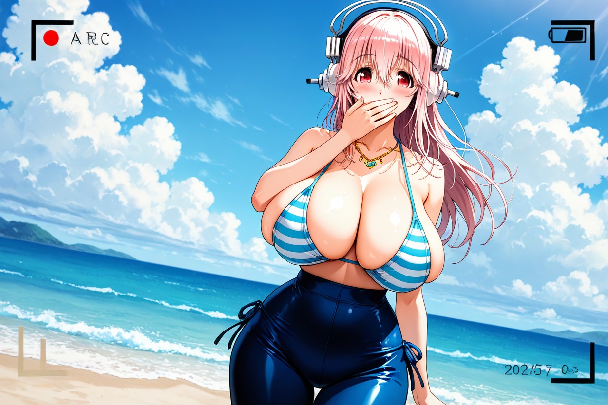 Ocean, Red Eyes, Huge Sagging Breast Hentai AI Porn