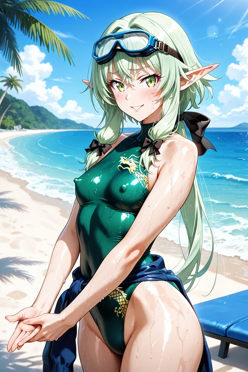 Medium Ass, Turtleneck Style, Beach Hentai AI Porn