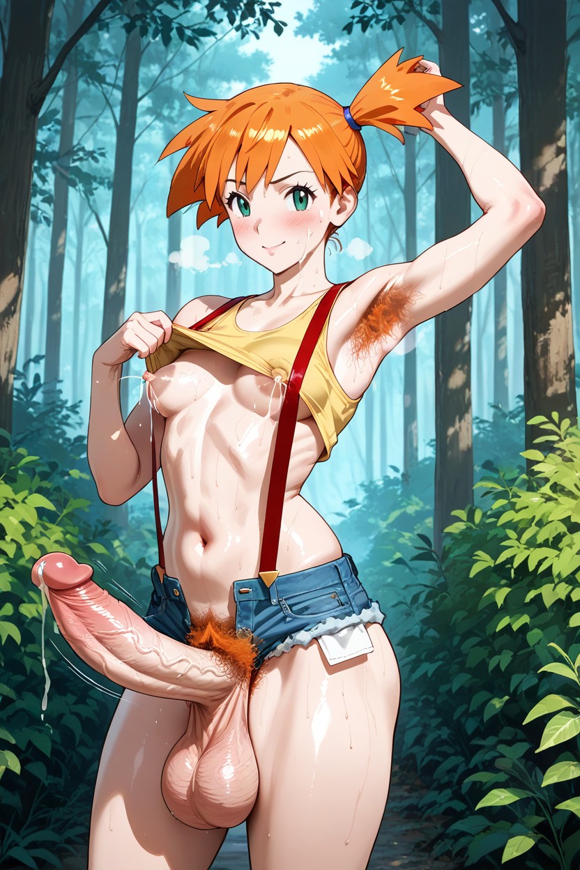 Breasts Lactating, K, Misty Outfit Hentai AI Porn