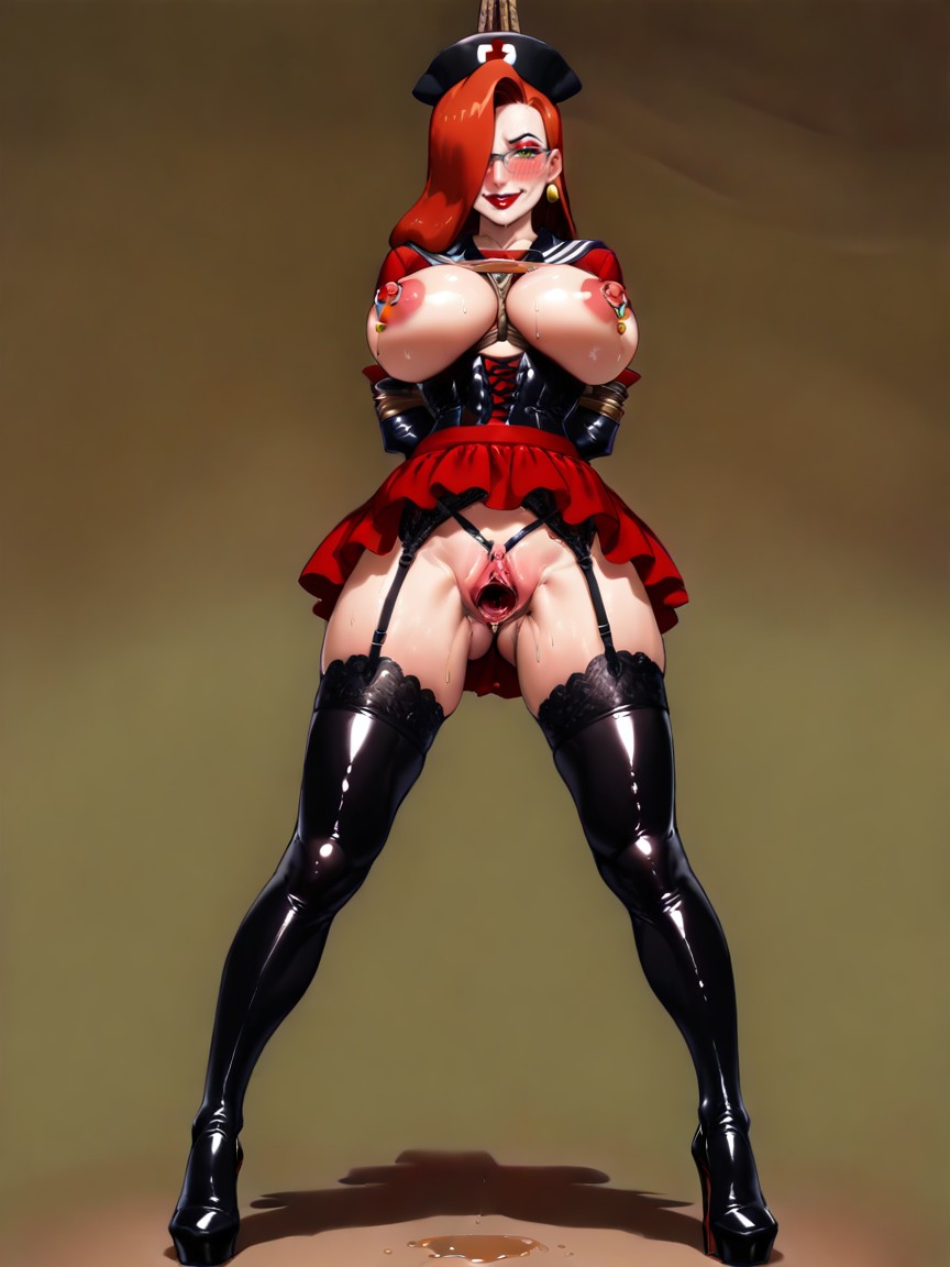 Huge Erect Clitoris, Coño Afeitado, Standing Hentai IA