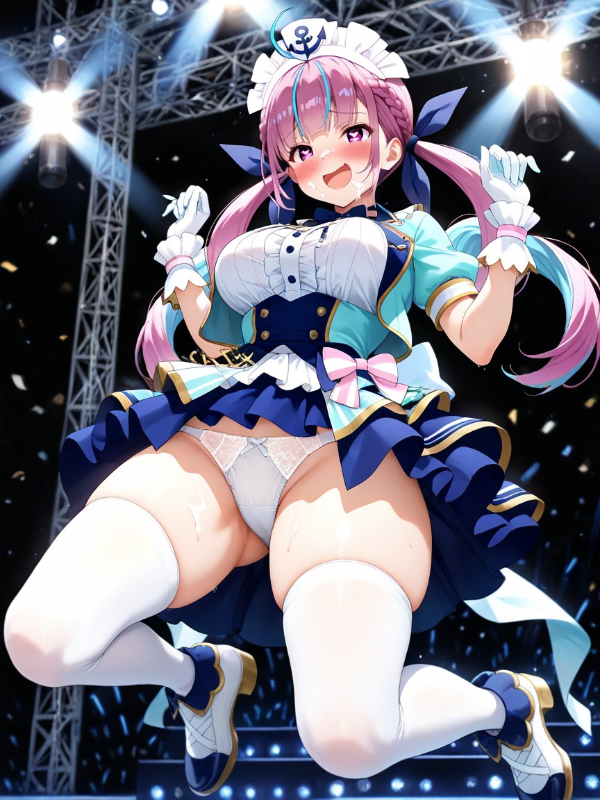 Full Body, No Missing Fingers, Minato Aqua Outfit Hentai AI Porn